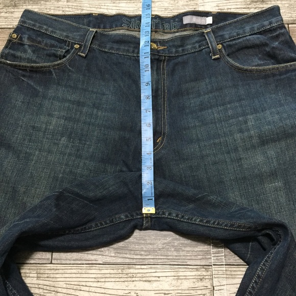 Silvertab baggy jeans men’s size 38x34 Dark wash denim 100% cotton - Picture 3 of 12